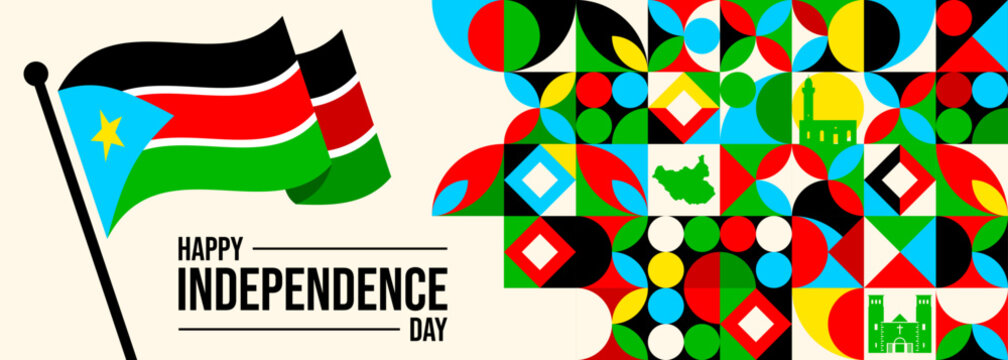 South Sudan Independence Day With Heart Emblem Design, can be used for business designs, presentation designs or any suitable designs.

