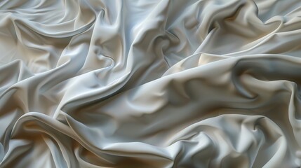 Fototapeta premium A close up of a white silk fabric.