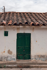 deteriorated old house facade