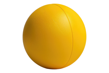 Sports yellow ball isolated on transparent background