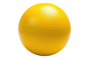 Sports yellow ball isolated on transparent background
