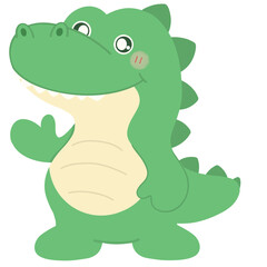 cartoon crocodile with a smile