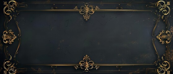 Embrace tradition with Vintage luxury invitation card sets with golden frames for your exclusive events, template Sharpen with for greeting cards with copy space on center