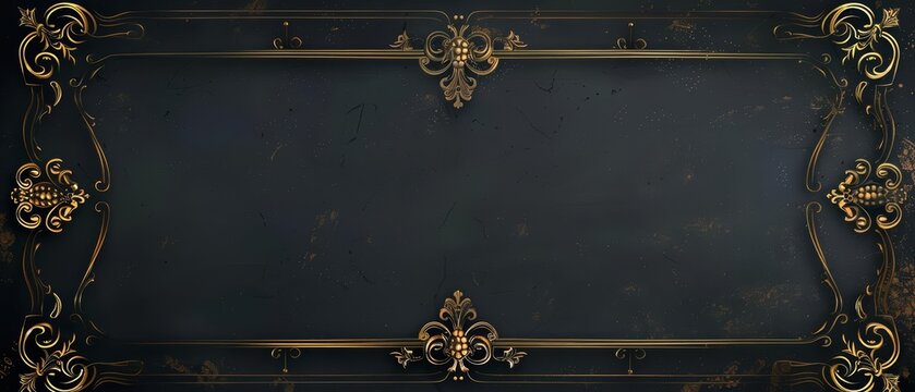 Embrace tradition with Vintage luxury invitation card sets with golden frames for your exclusive events, template Sharpen with for greeting cards with copy space on center