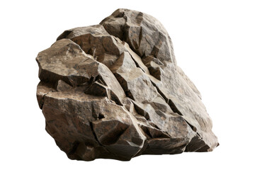 Stone boulder mountain clay isolated on transparent background