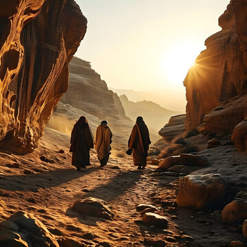 Bedouins in typical clothing, ai-generatet