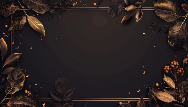 Prepare for a charity gala with the Creative template of an elegant invitation card bordered by luxurious gold accents and subtle floral elements