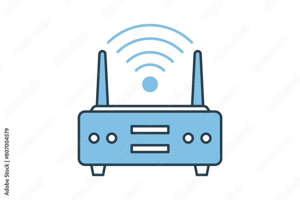 Poster router icon. icon related to computer. suitable for web site, app, user interfaces, printable etc. f