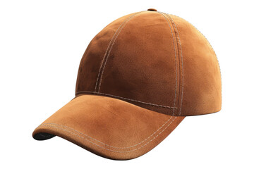 Suede cap isolated on transparent background