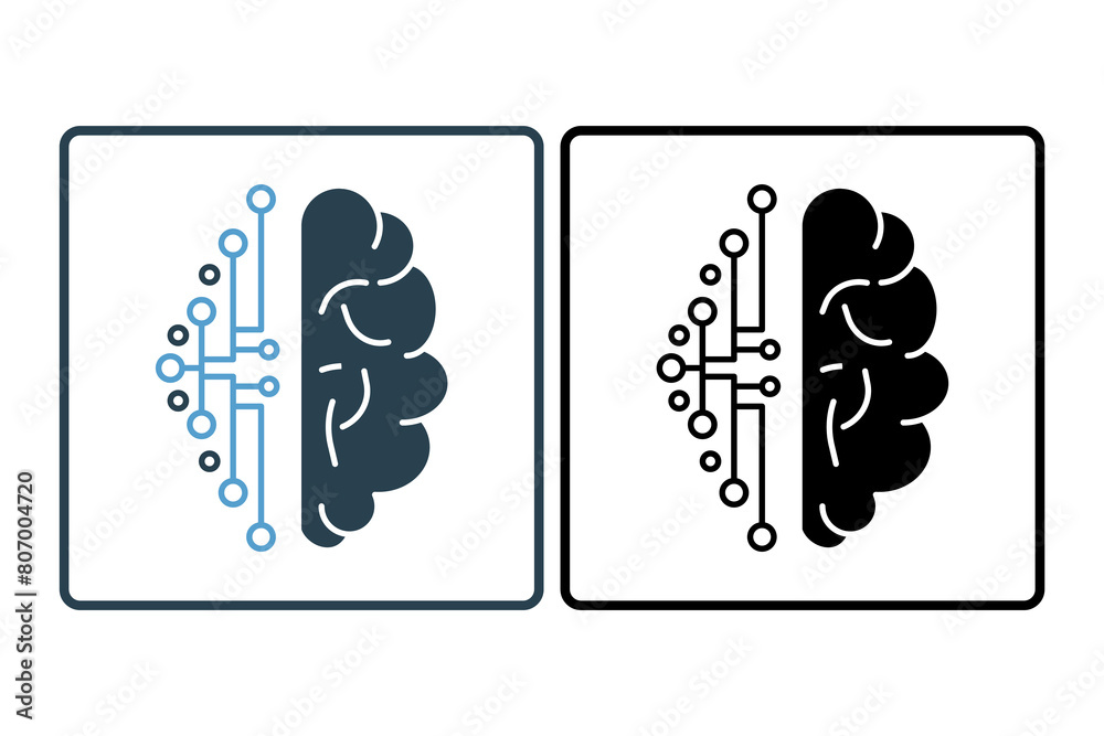 Poster artificial intelligence icon. icon related to computer. suitable for web site, app, user interfaces,