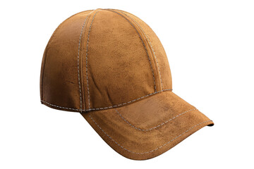 Suede cap isolated on transparent background