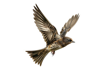 Obraz premium Sparrow flying isolated on transparent background