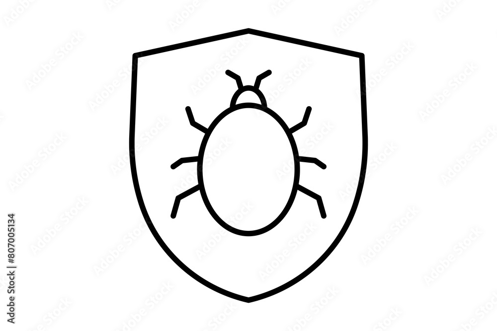 Poster malware security icon. icon related to computer. suitable for web site, app, user interfaces, printa
