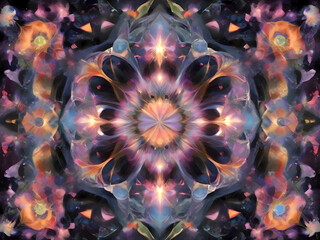 Obraz premium Constellation Mandala Illustration Colorful Art