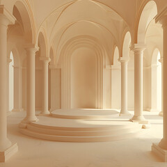 Fototapeta premium Podium in composition 3D