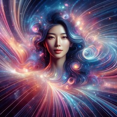 Abstract representation of a beautiful woman