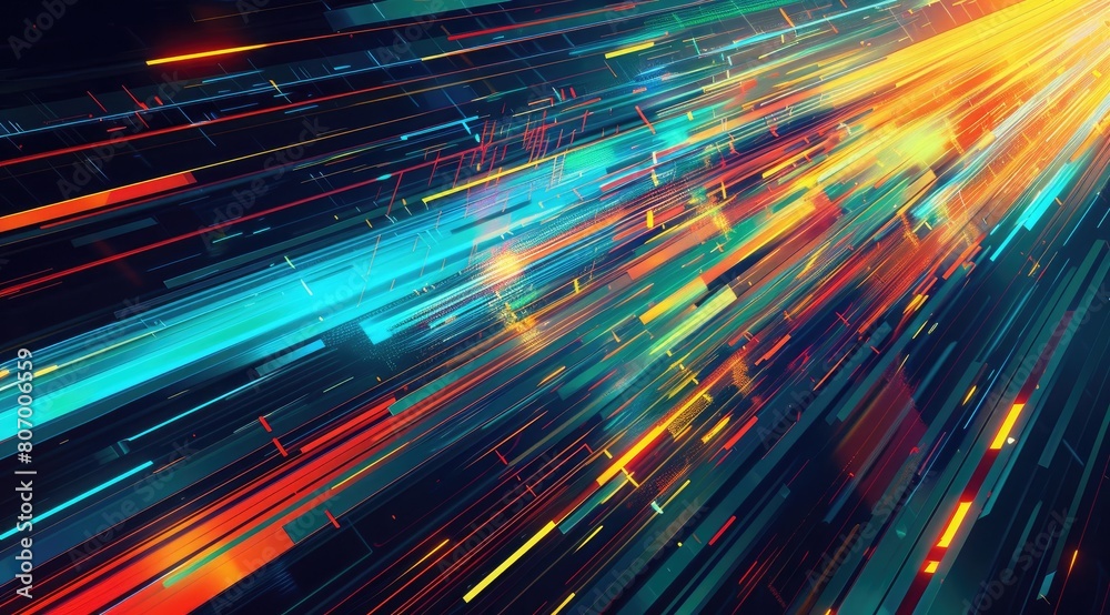Wall mural abstract background modern neon colors cyberpunk style