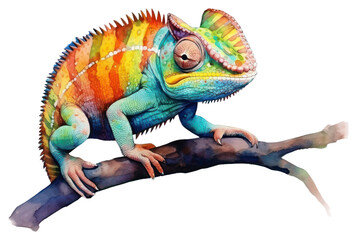 Naklejka premium PNG Chameleon reptile animal iguana.