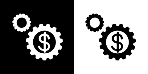 Business icon. Business partner. Business team. Target. Chart. Dollars. Investment. Black icon. Business logo. Silhouette