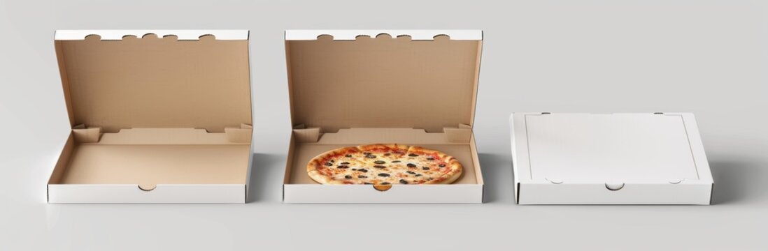 pizza box on white background