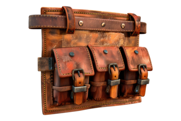 Tool belt equipment isolated on transparent background