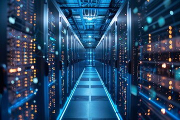 Fototapeta premium Safe, secure technology practices protect user privacy and enhance server security through robust cyber security auditing.