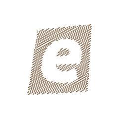 Paper Cut Letter E Design