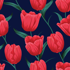 Floral seamless pattern with leaves. tropical background	
