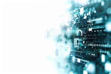 Fototapeta premium Protecting user privacy with secure, safe technology practices, focusing on cyber security and decentralized system auditing.