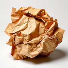  Crumpled Brown Paper, Textured Brown Paper Background, Crinkled Kraft Paper, Packing Paper Detail,...