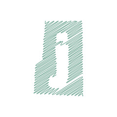 Paper Cut Letter J Design