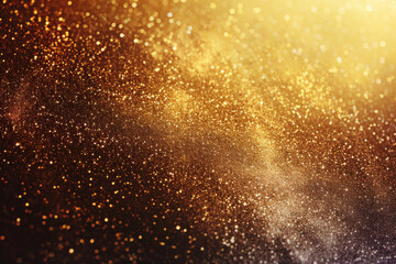 Golden glitter dream: a luxurious, shimmering, and magical festive bokeh background with shiny glitter, blurred holiday sparkle, and vibrant glitz for christmas and new year party backdrop