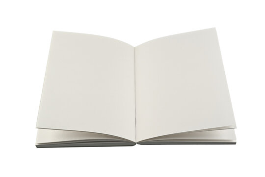 Cuaderno de hojas blancas abierto