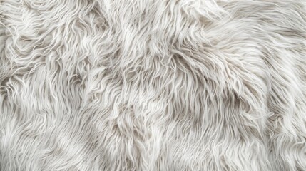 Soft White Sheepskin Texture Close-up for Backgrounds