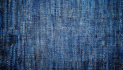 Blue denim texture background close up top view, close up of a blue cloth with a pattern on it, blue fabric