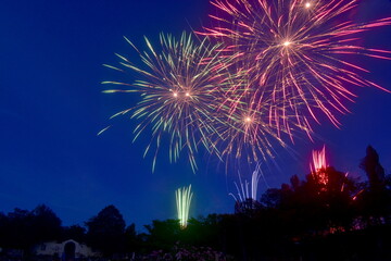 花火　打ち上げ花火　花火大会　岡山　おかやまフォレストパーク　ドイツの森