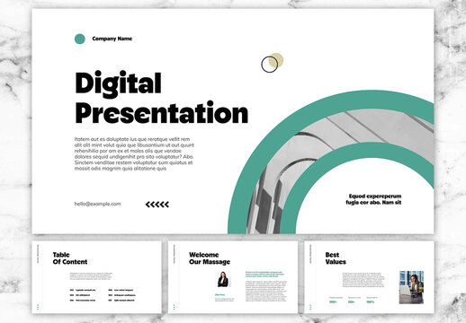 Green and Black Business Digital Presentation