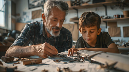 Father and Son Bonding: A Day of Model Airplane Building for Enhancing Skills and Connection