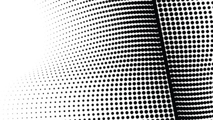 Black and white halftone dots pattern. abstract vector background