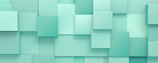 Mint Green minimalistic geometric abstract background with seamless dynamic square suit for corporate, business, wedding art display products