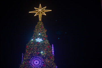 Decoration of festival lights and night parties