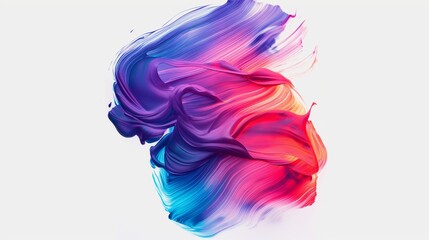 Fototapeta premium A contemporary logo with bold strokes and vibrant colors, making a bold statement against a clean white backdrop with high-definition clarity 