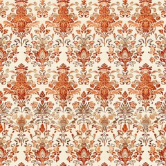 Elegant Vintage Floral Wallpaper Design in Warm Tones