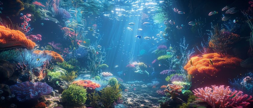 Delve into an immersive underwater world with futuristic technology
