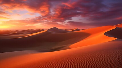 Fototapeta na wymiar Sunset over sand dunes in Death Valley National Park, USA