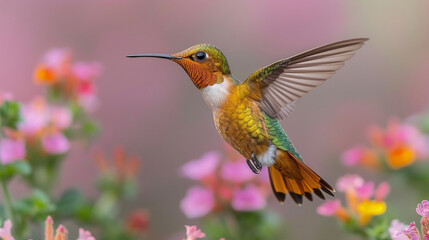 hummingbird on flower