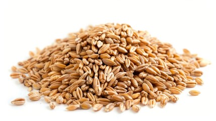 Fototapeta premium pile of cereals on white background generative ai
