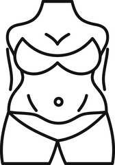 Medical treatment liposuction icon outline vector. Obese breast. Beauty cosmetic