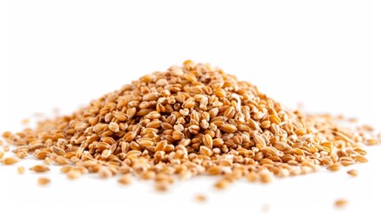 Fototapeta premium pile of cereals on white background generative ai