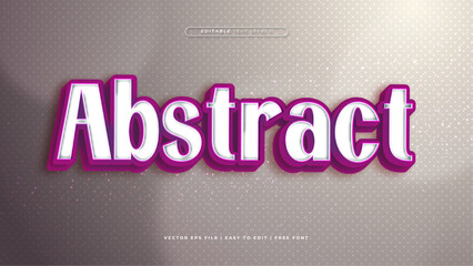 White gray grey and purple violet abstract 3d editable text effect - font style